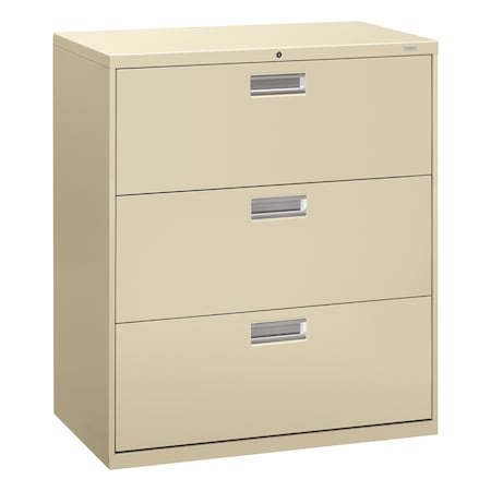 Hon 36" W 3 Drawer File Cabinet, Putty, A4/Legal/Letter H683.L.L